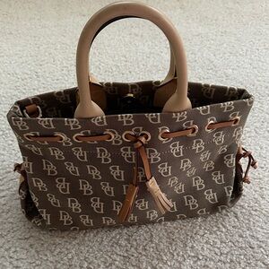 Dooney & Burke Brown Designer Monogram Tote Bag